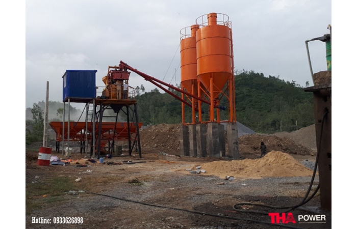 TRẠM TRỘN BÊ TÔNG SHAFT HZS25